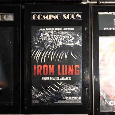 Coming Soon Movie Poster Case. Back lit Coming Soon one sheet movie poster case in good 