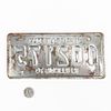 Illinois 1974 Motorcycle License Plate # 102175 in VG original condition. See pics. From the Image - 1