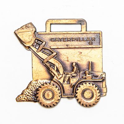 Vintage Watch FOB - CATERPILLAR-OHIO MACHINERY CO. Pre-owned. Dents, dings, scratches and other 