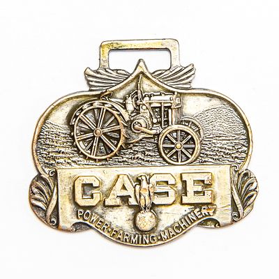 Vintage Watch FOB - J I CASE THRESHING MACHINE CO. Pre-owned. Dents, dings, scratches and other 