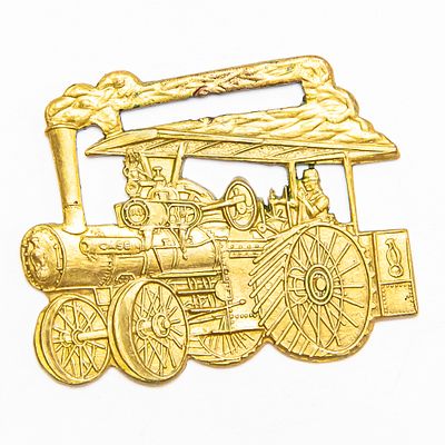 Vintage Watch FOB - J I CASE STEAM THRESHER. Pre-owned. Dents, dings, scratches and other damage 