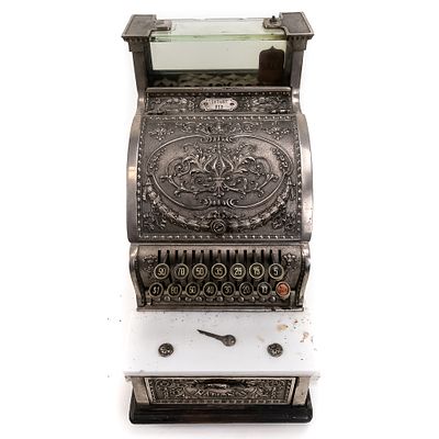 Candy Store National Model No #313 Cash Register. A nickel plated, extremely ornate national 
