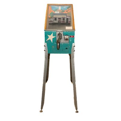 5 Cent "US Marshall" Arcade Shooting Game. Floor model arcade shooting game circa 1960's by J.F. 