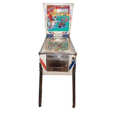 Coin Op Gottleibs "North Star" Pinball Machine. Sought after by collectors because of the action 