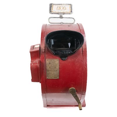 5 Cent "International Mutoscope Reel Co". A counter top viewing machine, has older repaint, left 