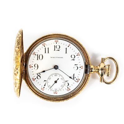 14k Lady Waltham Fancy Dial Pocket Watch. Attractive Lady Waltham Fancy Dial pocket watch 
