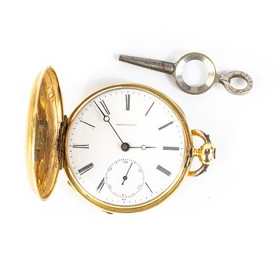 Ladies 18k Warranted Montandon & Co Pocket Watch. Attractive Ladies Montandon & Co Roman numeral 