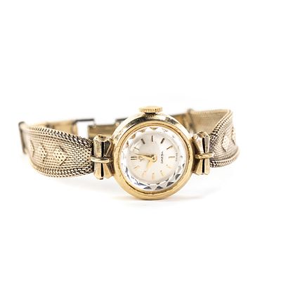 Ornate Ladies Omega 10k G.F Mechanical Dress Watch. Ornate Ladies vintage Omega 10k G.F. working 