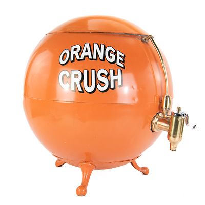 Diner/Cafe Orange Crush Counter Dispenser. Figural counter soda dispenser with a nicely polished 