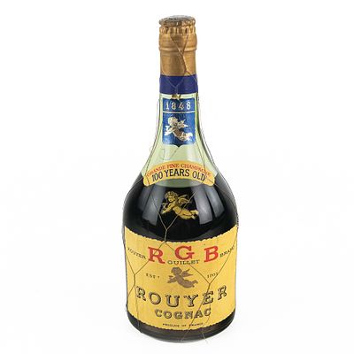 RARE Rouyer Guillet Cognac Vintage 1848. RARE bottle of Rouyer Guillet Cognac, Vintage 1848. An 