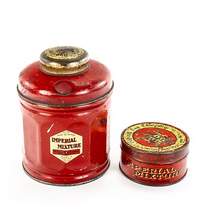Hudson's Bay Co. Imperial Mixture Tins. This pair of vintage tobacco tins represents the storied 
