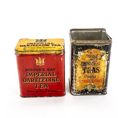 Vintage Hudson’s Bay Co. Tea Tins. These authentic pieces of Canadian mercantile history 