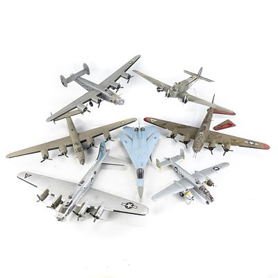 Vintage Military Fighter Airplane Assortment. (7) Assorted vintage Military model fighter 