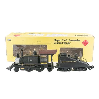 Aristo Craft Rogers 2-4-2 Locomotive wSound Tender. Aristo Craft Trains Rogers 2-4-2 Locomotive 