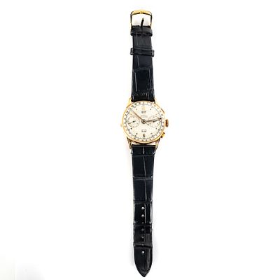 1940s 18k Gold Angelus Chronadato Chronograph. 1940s Angelus Chronadato Chronograph Swiss made 