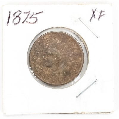 +++ 1875 Indian Head RAW XF 1C Cent Penny 1c +++. 1875 Indian Head Penny, Raw XF coin? Tough to 