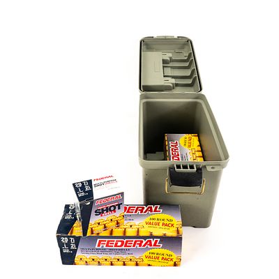 200rds of 20Ga. Shotgun Sporting Ammunition. 200rds of 20ga Shotgun ammunition. Ammunition is 2 