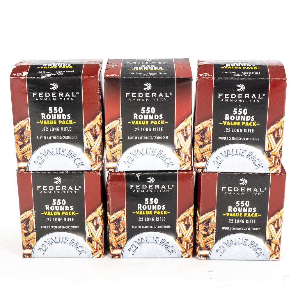 3300rds of Caliber .22LR Federal Ammunition