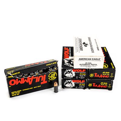 300rds of Caliber .45ACP Ammunition. 300 rounds of caliber .45ACP/Auto ammunition. Ammunition is 