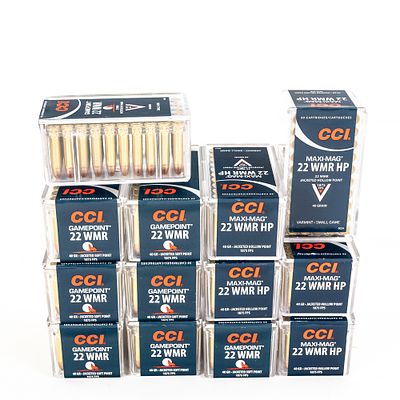 650rds of Caliber .22 Magnum Rimfire Ammunition. 650 rounds of caliber .22WMR/.22 Magnum rimfire 
