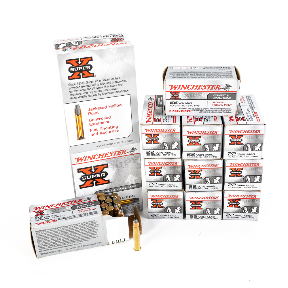 800rds of Caliber .22 Magnum Rimfire Ammunition