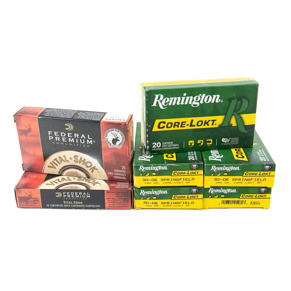 140rds of Caliber .30-06 Hunting Ammunition
