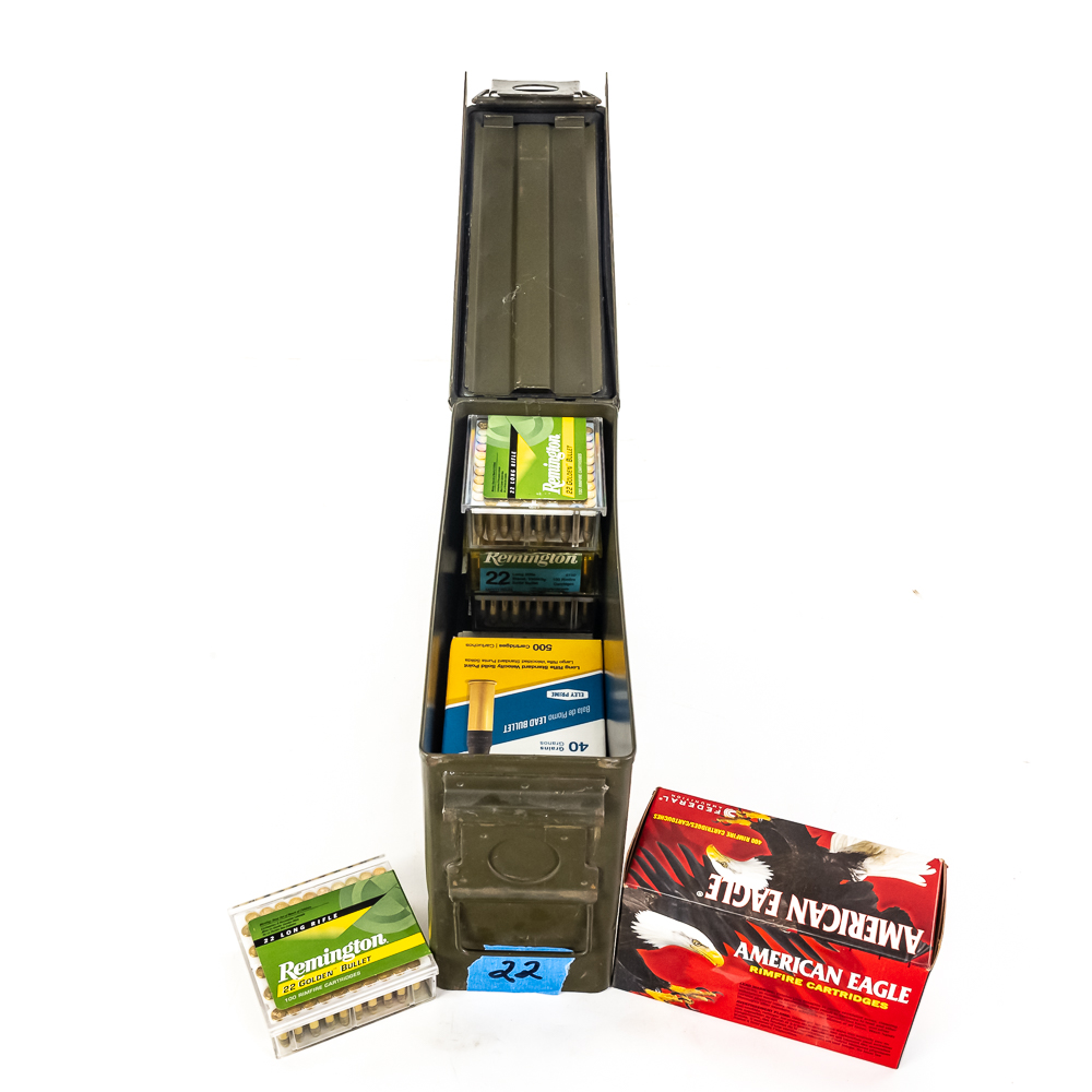 1625rds of Caliber .22 Rimfire Ammunition