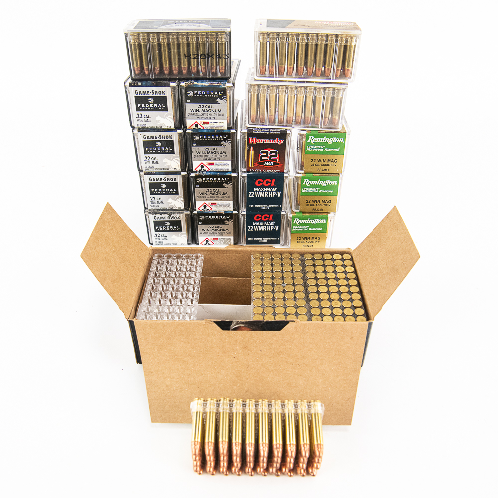 1050rds of Caliber .22 Magnum Varmint Ammunition