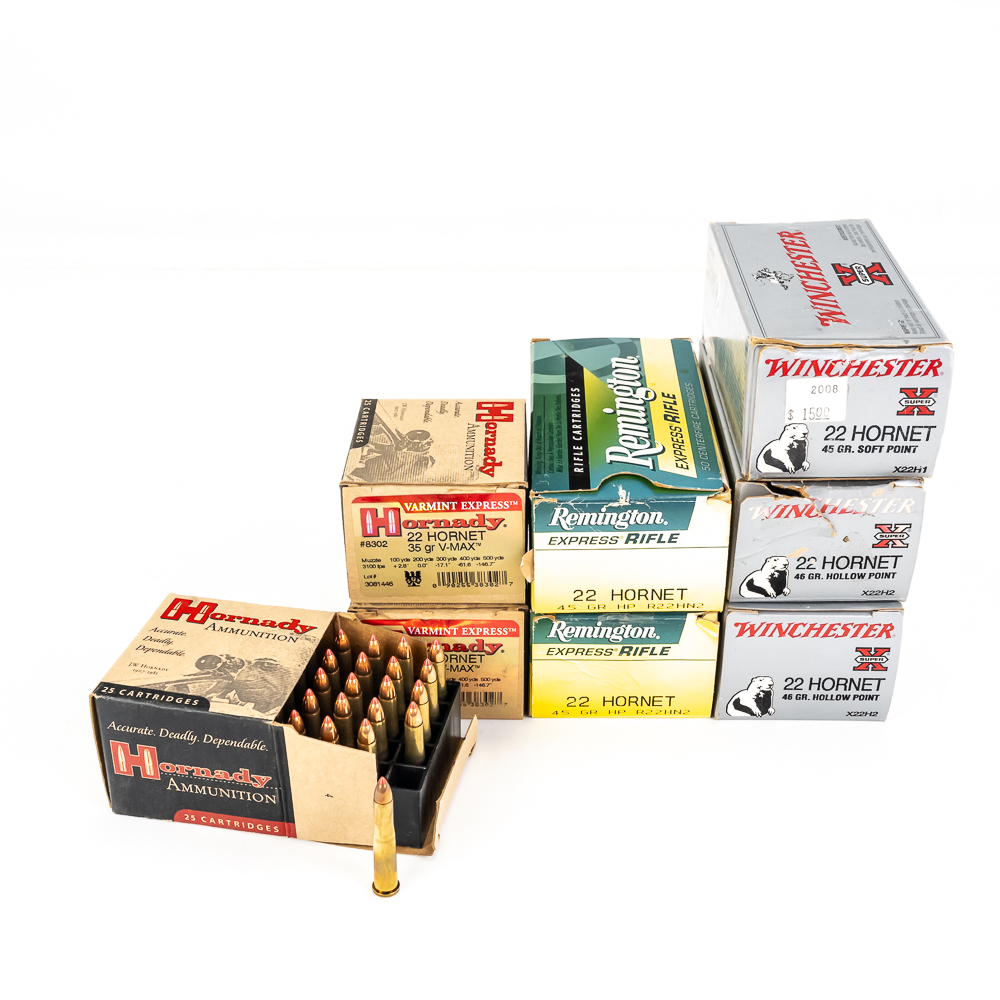 325rds of Caliber .22 Hornet Ammunition