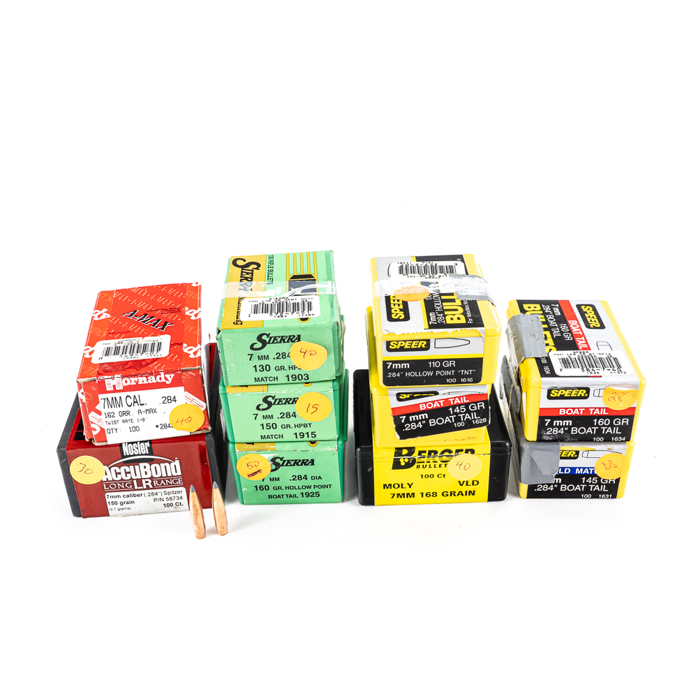 1000+/- 7mm Reloading Projectiles