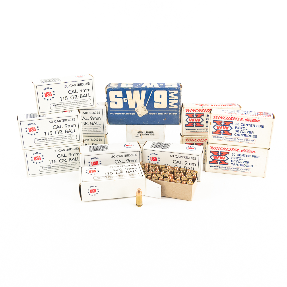 750rds of Caliber 9MM Luger Ammunition