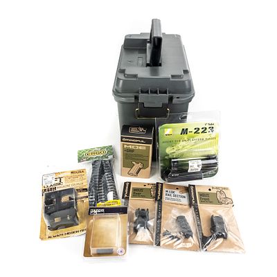 AR-15 Accessories Lot. Parts and accessories for AR-15 Rifles. Lot includes Nikon M-223 scope 