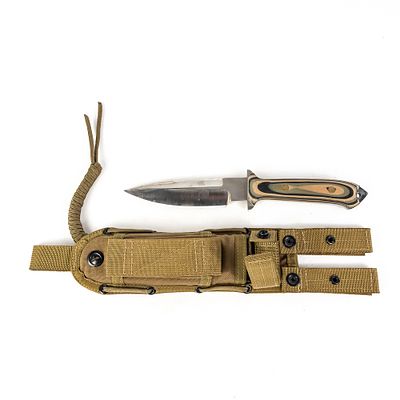 Handmade Randall Style Custom Knife. Hand-made custom knife modeled on Randall fighting knife. 