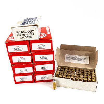 500rds of Caliber .45LC Cowboy Ammunition. 500 rounds of caliber .45 Colt/LC ammunition. 