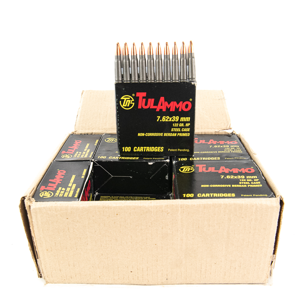 1000rds of Caliber 7.62X39 Tula Ammunition