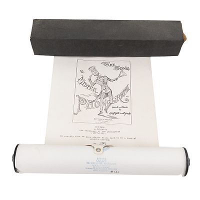 Piano Roll "Song of Mr. Phonograph" Limited Edit. One piano roll featuring the "Song of Mr. 