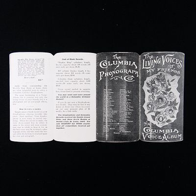 Columbia Phonograph Voice Album Brochure. This rare, early 20th-century paper folding brochure 
