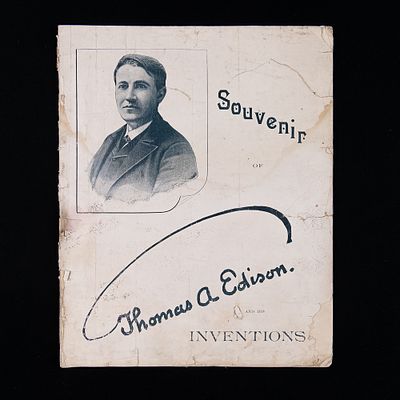 1890 Souvenir Program of Edison & His Inventions. Souvenir program from the 1890 Electrical 