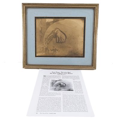 Original Nipper Hot Air Balloon Photograph. This vintage photograph of the Victor Talking 