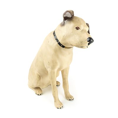 Vintage Victor Nipper Dog 18” Statue. This exceptional mid-century Victor Talking Machine Co. 