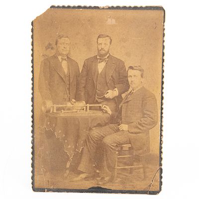 Matthew Brady Cabinet Card of Thomas Edison. This photograph was taken on April 18, 1878, at the 