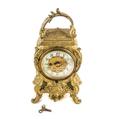 Lioret Phonograph Mantle Clock. A rare French Lioret phonograph mantle clock, circa 1900 