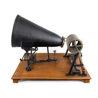 Phonautograph. French typographer &Eacute;douard-L&eacute;on Scott de Martinville (1817-79) invented the 