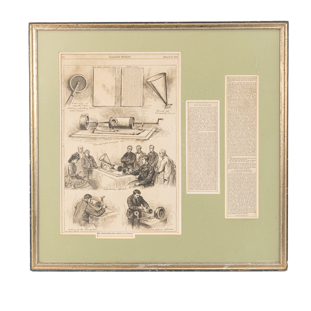 1878 Announcement of Edison's Phonograph