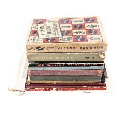 Vintage Victor Record Catalogs (11 Pcs). This exceptional 11-piece collection of vintage record 