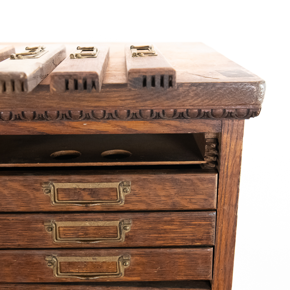 Antique Yawman & Erbe 50-Drawer Cabinet
