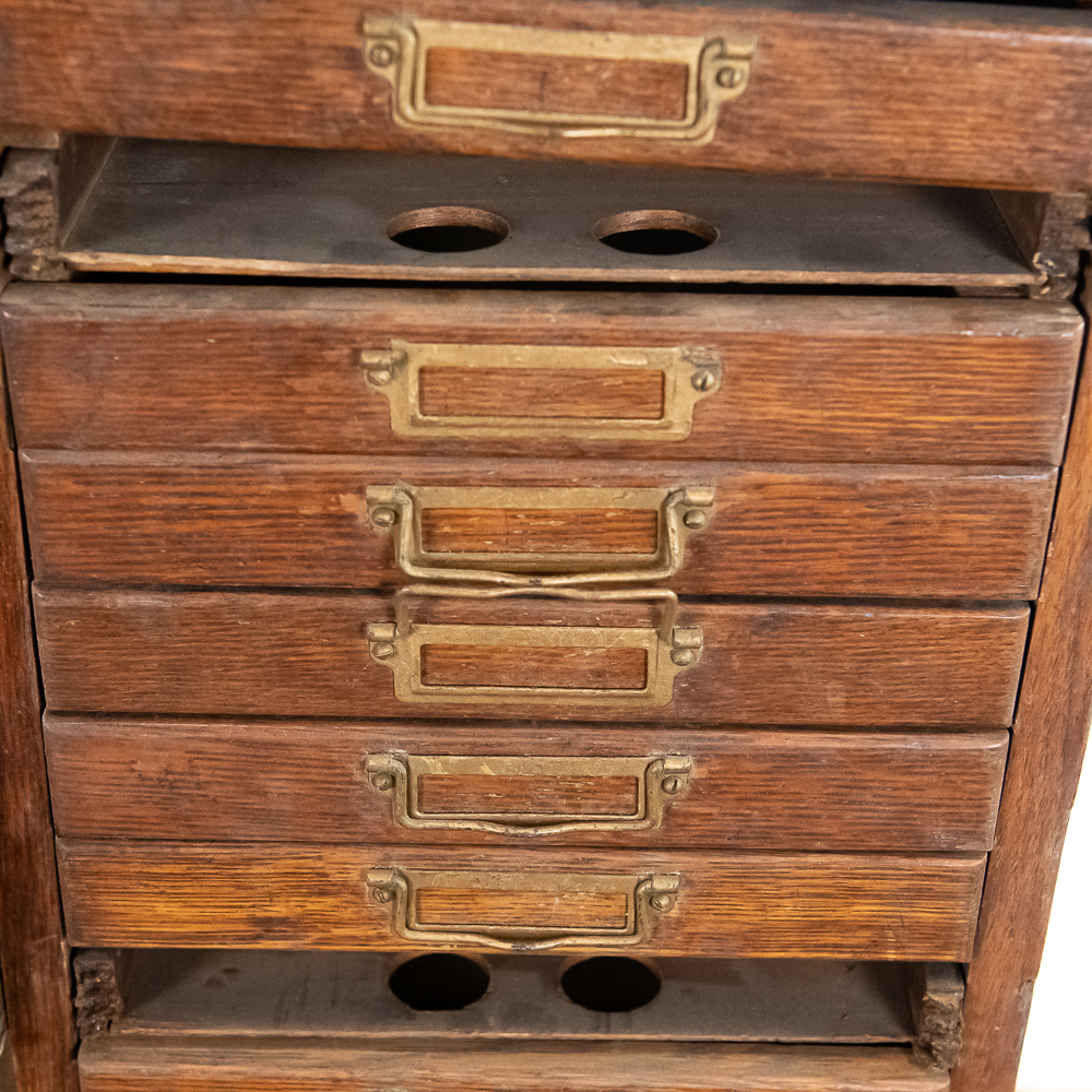 Antique Yawman & Erbe 50-Drawer Cabinet