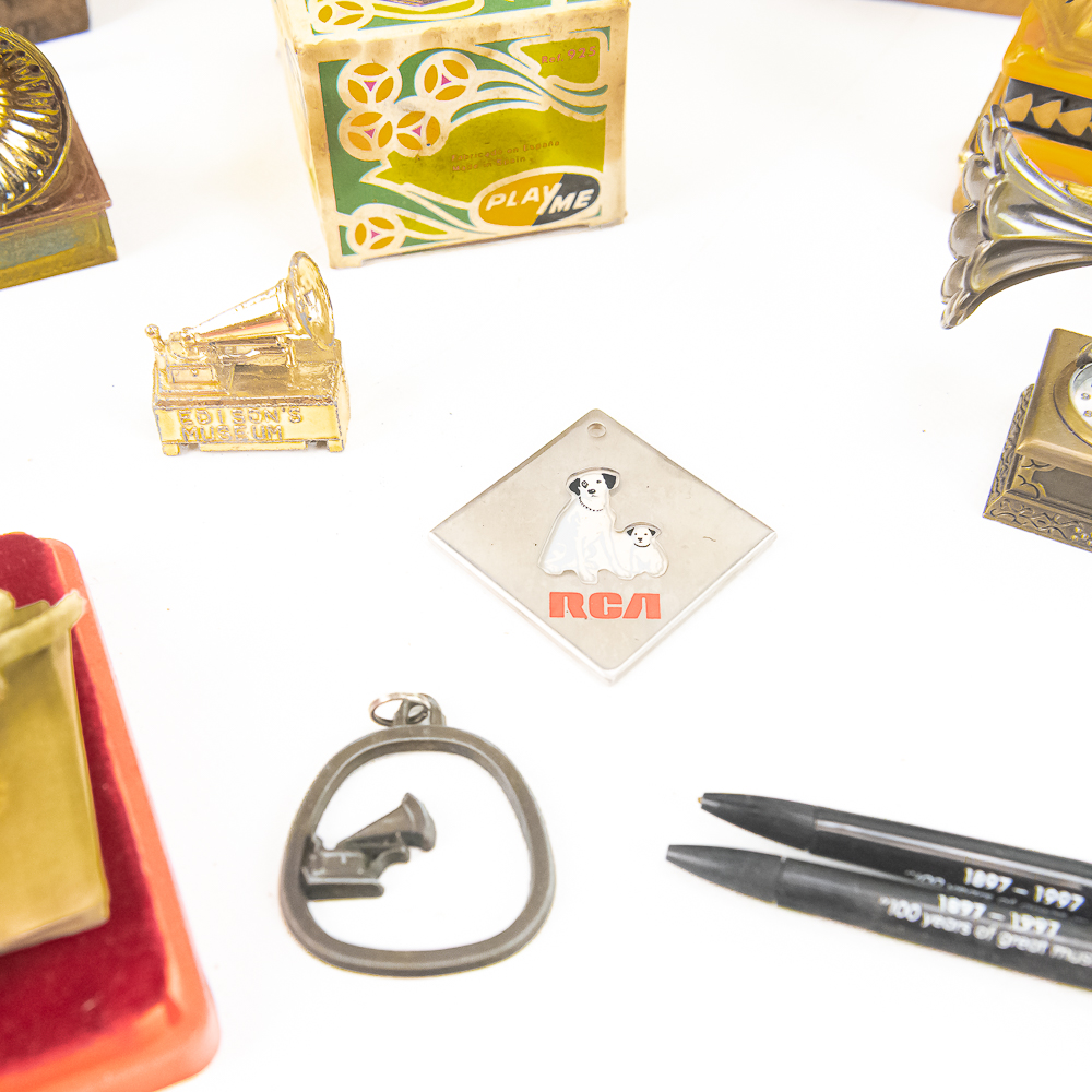 Edison & Victrola Memorabilia Tray Lot