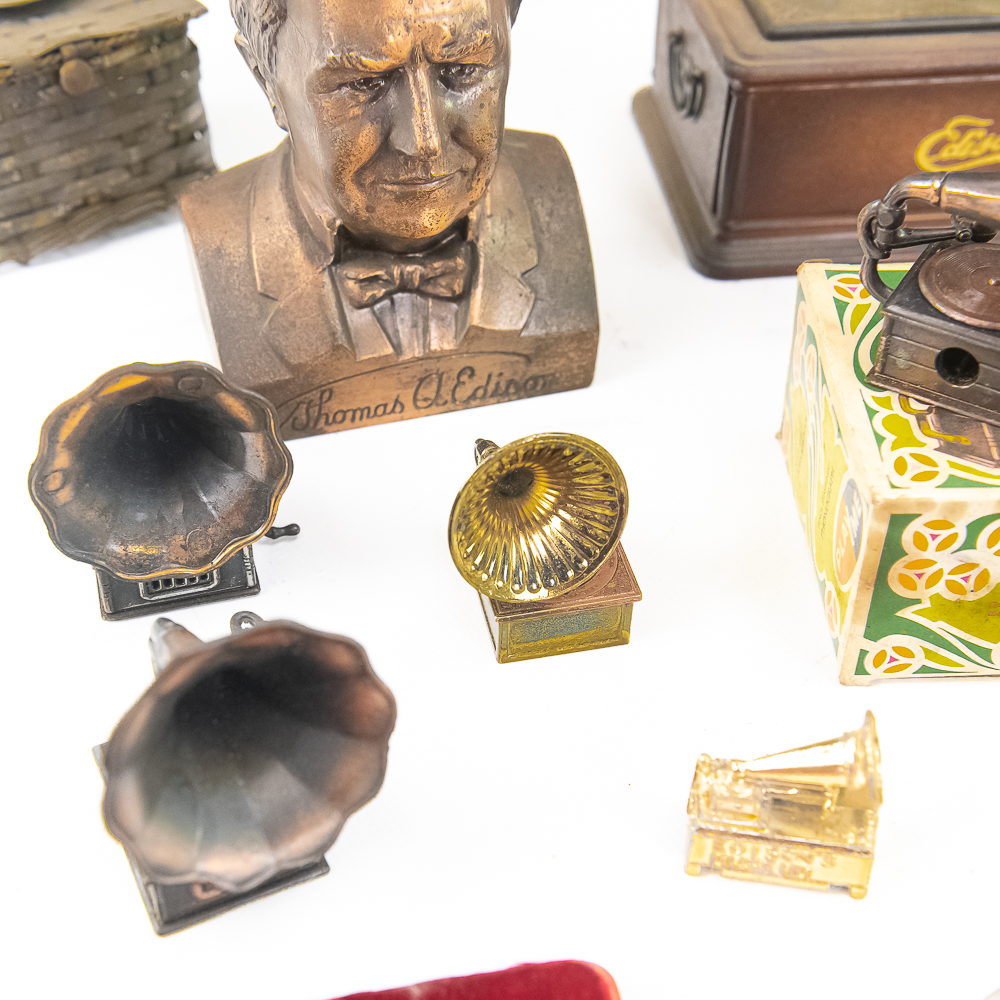 Edison & Victrola Memorabilia Tray Lot
