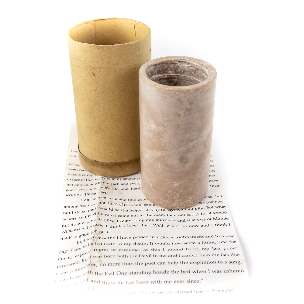 H.H. Holmes Wax Cylinder & Printed Confession